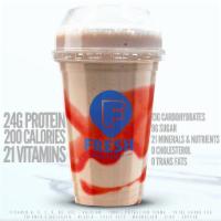 Strawberry Shortcake Smoothie · Wild berry, cheesecake.
200 calories, 24 grams of protein, 13 grams of carbohydrates, ​21 vi...