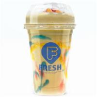 Fruit Loops Smoothie · Orange cream. 200 calories, 24 grams of protein, 13 grams of carbohydrates, ​21 vitamins and...