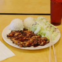 Spicy Chicken Teriyaki Plate · Our famous Spicy Chicken Teriyaki Plate with house made teriyaki and hot sauce! Served with ...