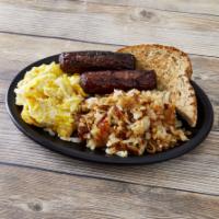 Just Eggs · Three eggs cooked any style with a side of your choice of breakfast meat and toast. Served w...