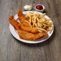 Whiting Fish with Fries and Soda · 