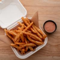 French Fries · Delicious crispy french fries served with fry sauce.