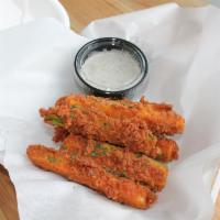 Zucchini Fries · Breaded Zucchini Fries. Served with Ranch Dressing