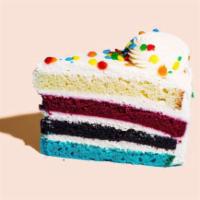 Rainbow Cake · Actually taste the rainbow with a vibrant layer rainbow cake! Buttermilk Vanilla Cake, cream...