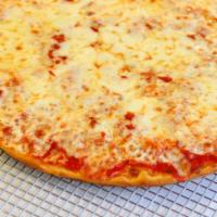 Cheese Pizza Pie · Red sauce, mozzarella, pecorino romano 