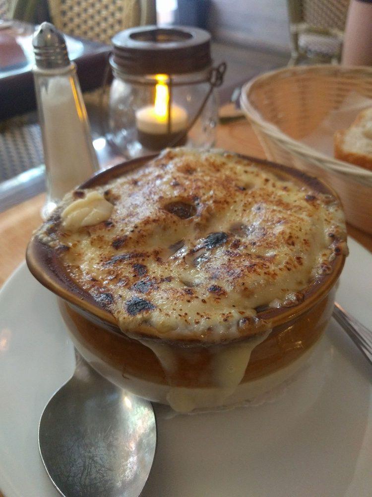 La Soupe à L'oignon Gratinée Dinner · French onion soup gratinée.