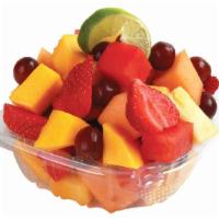 16. Sopa de Frutas (De Alcurnia) · Watermelon, strawberry, grapes, mango, pineapple, cantaloupe, lime  & mild or hot sauce.