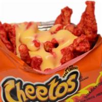 39. Hot Cheetos with Cheese · Hot Cheetos with nacho cheese sauce 2oz