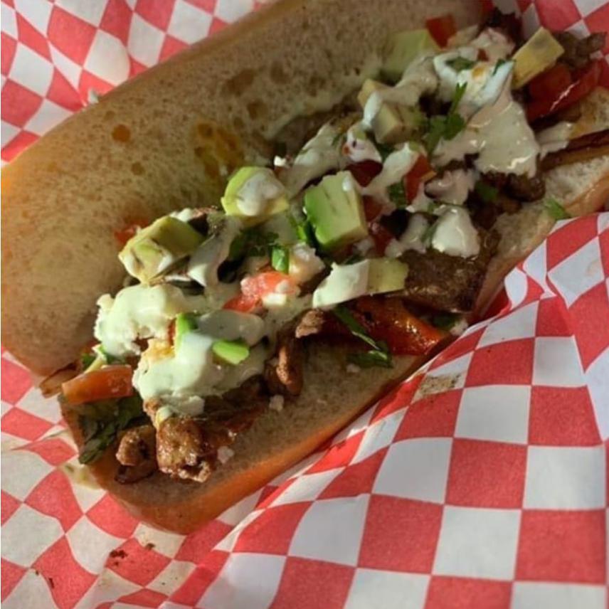 Carne Asada - Mexico · These Mexican-inspired sandwiches are spread with our unique home made green sauce , filled with seasoned beef , red bell pepper, jalapenos, topped with avocado, tomatoes, cheese, and cilantro