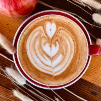 Apple Cinnamon Latte · With house-made apple infused brown sugar syrup and a sprinkle of cinnamon