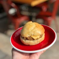 Sausage & Cheese Biscuit · House-made buttermilk biscuit with sausage and cheese!