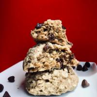 Oatmeal Chocolate Chunk Cookie · House made vegan and gluten free oatmeal chocolate chunk cookies!