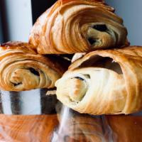 Chocolate Croissant · Flaky and freshly baked chocolate croissants!