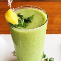 Green Machine Smoothie · Made with your choice of milk, pineapple, avocado, kale and agave.
16 oz.