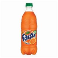 Fanta Orange Soda · 20 oz bottle.