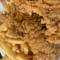 #2. Three Chicken Fingers Special  · Your choice of fries or wedges and can soda.