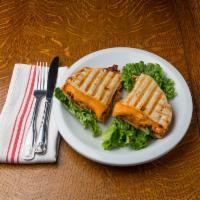 4. Chicken Fajita Panini · Grilled chicken, cheddar cheese, pepper, onion, tomato sauce and salsa.