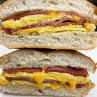 Taylor Ham, Egg and Cheese Sandwich · 