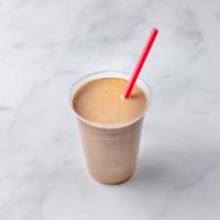 Almond Dream Smoothie · Almond butter, banana, raw cacao, almond milk and honey. Vegetarian.