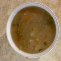 Barley Soup · Krupnik 
Ingredients: Barley, potatos, celery, carrot, onion
MAY CONTAIN FOLLOWING SPICES UN...