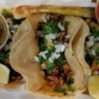 Taco Platter · 3 tacos. Served with onions and cilantro.