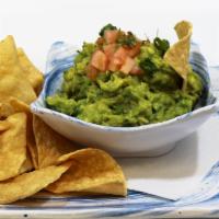 Guacamole · ripe hass avocado, lime, cilantro, jalapeño, red onion, aioli, tortilla chips