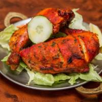 Tandoori Chicken · Roasted and marinated.