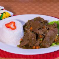 Seco de Carne · beef stew with beans and rice