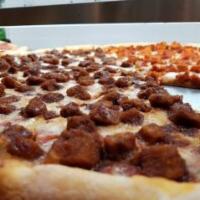 Buffalo Chicken Pizza · Mozzarella cheese with grilled chicken marinated with buffalo sauce. 