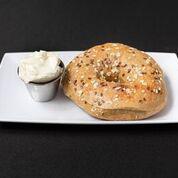 Bagel · Served with cream cheese, jelly or butter.