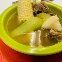 Caldo de Res · Beef stew with vegetables.