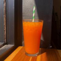 Morning Boost Juice · Fresh squeezed and pressed orange, carrot and ginger
