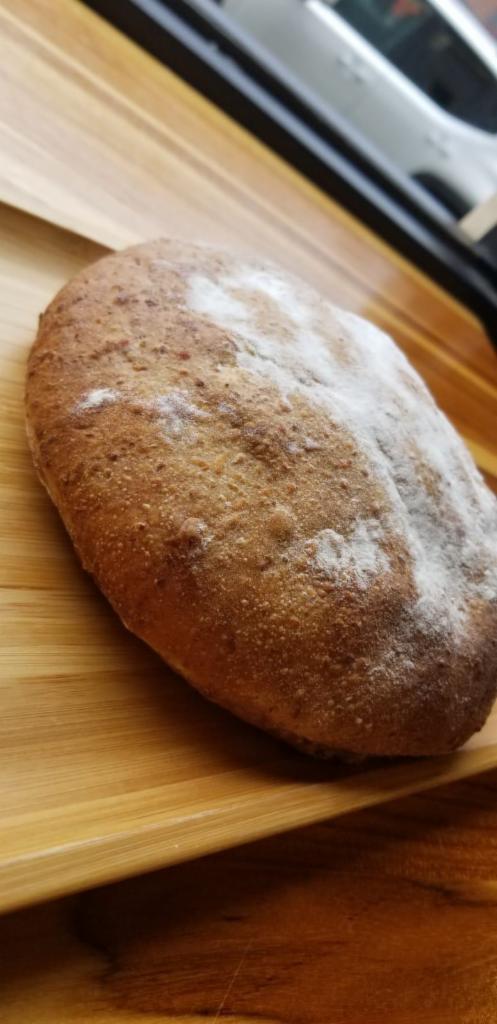 Sourdough loaf · 600g gram loaf made using our natural sourdough starter. Contains whole wheat flour