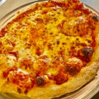 So Cheesy Plain Pizza · Brewhouse dough, tomato sauce, freshly shredded mozzarella, Romano cheese, oregano.
