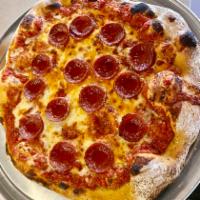 Da Pepperoni Pizza · Brewhouse dough, tomato sauce, freshly shredded mozzarella, Romano cheese, oregano, basil, a...