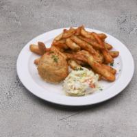 1 Crabcake, French Fries and Coleslaw Platter · 
