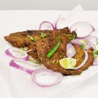 2 Piece Fish Fry · Amritsari style masala coated fish.  deep fried

Item does not include naan or rice please o...