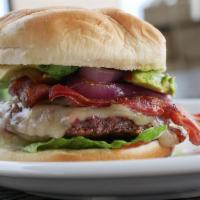 Killer 1/2lb Smashed Angus Chuck Burger · 1/2 lb. Angus burger served with tomato, lettuce, pickles, and onions