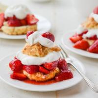 Strawberry Shortcake · Enjoy our amazing strawberry shortcake. Large biscuit smothered in fresh strawberries and ou...