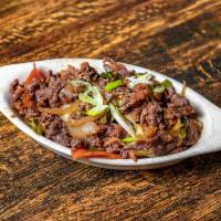 Bulgogi Platter · Soy sauce marinated beef rib eye with vegetables