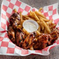 6 Traditional Wings with Fries and a Soda Combo Meal · 