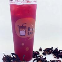 Lychee Jamaica · Jamaica Flower (Hibiscus Flower) Green Tea flavored with Lychee 
Suggested topping: Aloe Ver...