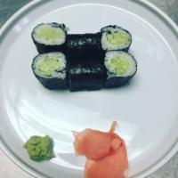 Cucumber Roll · 6 pieces. Cucumber inside the roll.
