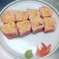 Spicy Crab Roll · 8 pieces. Spicy crab meat with soy wrapper.