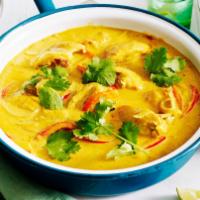 Mango · Choice of your protein cooked in a mango curry sauce with spices.