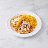 41. Taco de Pollo · Three chicken tacos