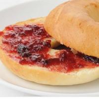 9. Bagel with Butter and Jelly  · Boiled and baked round bread roll.