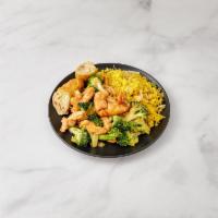 Broccoli with Chicken Dinner Combo · Served with your choice of rice and egg roll.