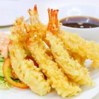 Shrimp Tempura 天妇罗虾(5) · Battered and fried. 