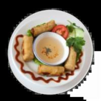 A3. Cha Gio (spring roll) · 4 pieces. Crispy fried Vietnamese spring roll.